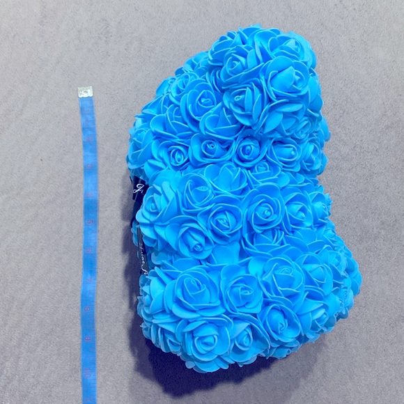 Flower Rose Blue Teddy Bear Cute Gift ! - Picture 6 of 6